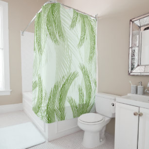 Fresh Green Feather Palm Bliss 1 Shower Curtain