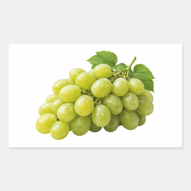 Fresh Green Grapes with Leaves Sticker (Front)