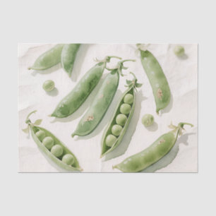 Fresh Green Peas Watercolor Tissue Paper