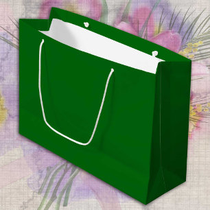 Fresh Green Pine tree solid minimalist Large Gift Bag