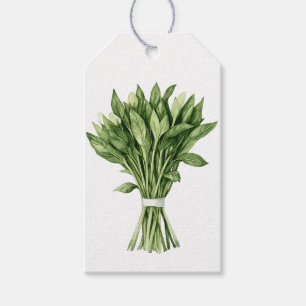Fresh Greenery Watercolor Wedding Bouquet Gift Tags