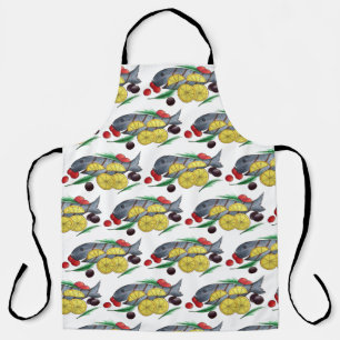 Fresh Grilled Fish Greek Mediterranean Seafood Apron