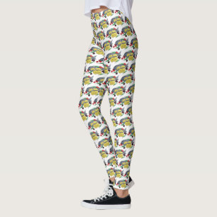 Fresh Grilled Fish Greek Mediterranean Seafood Leggings