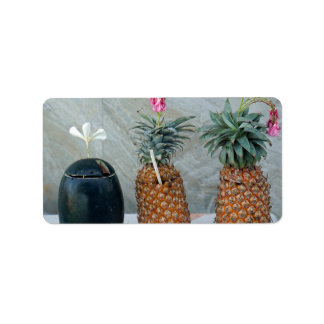 fresh healthy pineapple label