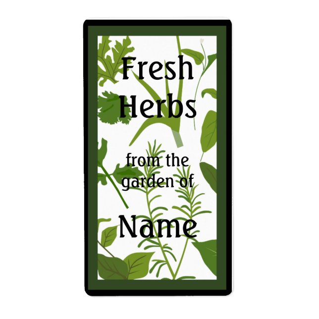 Fresh Herbs Food Label (Front)