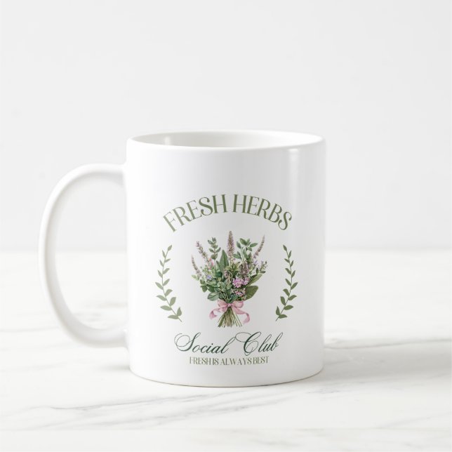 Fresh Herbs Garden Lover Mother's Day Mug (Left)
