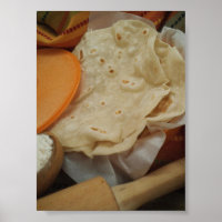 Fresh Homemade Flour Tortillas Poster
