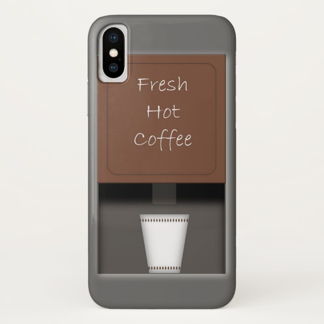 Fresh Hot Coffee iPhone X Case (Back)