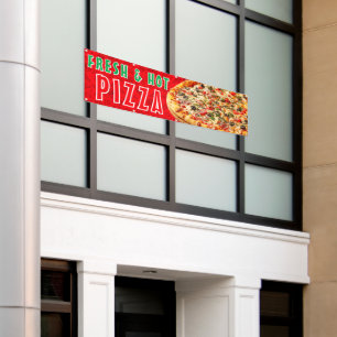 Fresh & Hot Pizza Cheesy Pepperoni Advert Banner
