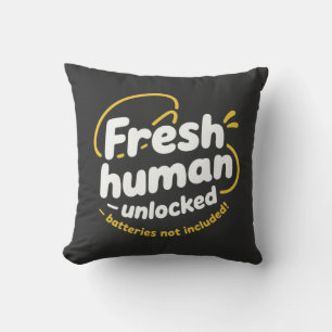 Fresh Human Unlocked - A Playful & Motivational Cushion