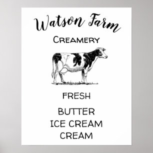 Fresh Ice Cream ⎥Personalised Poster