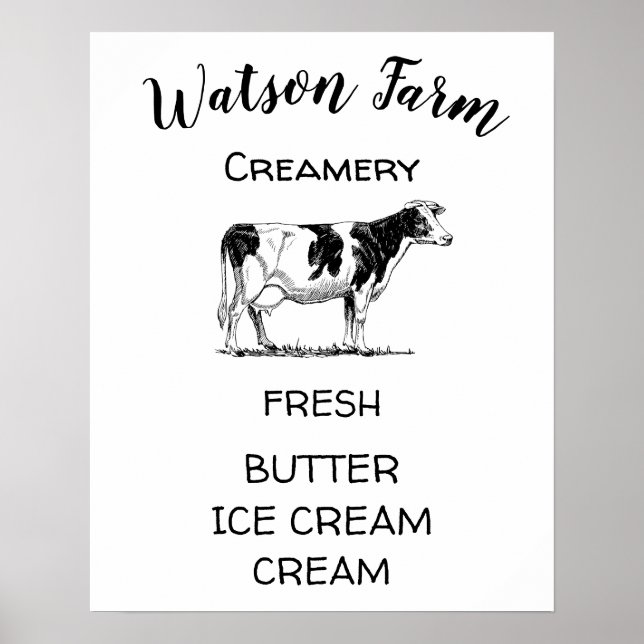 Fresh Ice Cream ⎥Personalised Poster (Front)