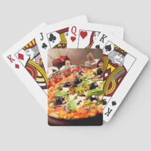 Fresh Italian pizza Playing Cards
