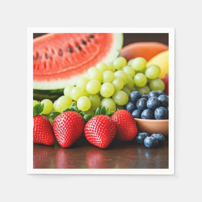 Fresh Juicy Fruits Napkin (Front)