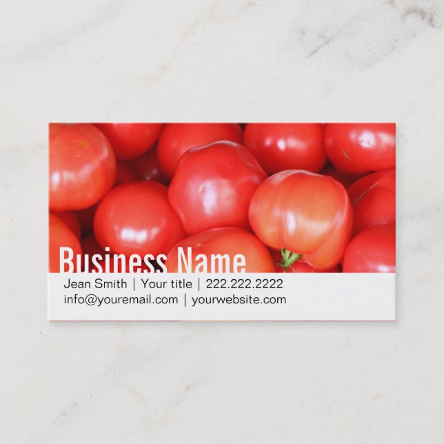 Fresh Juicy Tomatoes Business Cards (Front)