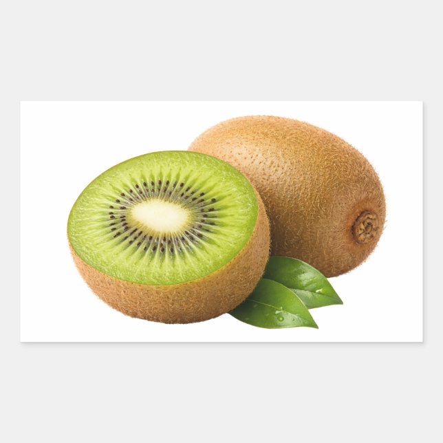 Fresh Kiwi Slice And Whole Fruit Sticker (Front)