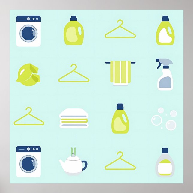 Fresh Laundry Day Pattern Poster (Front)