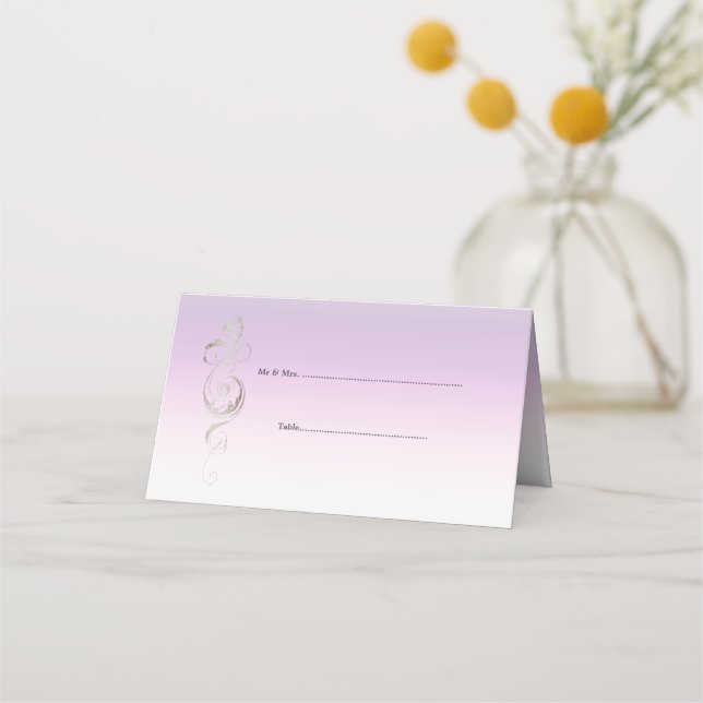 Fresh Lavender Wedding Place Card (Front)