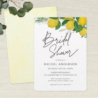 Fresh Lemon Bridal Shower Invitation