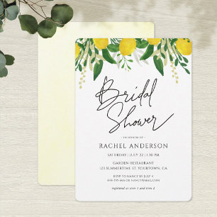 Fresh Lemon Bridal Shower Invitation