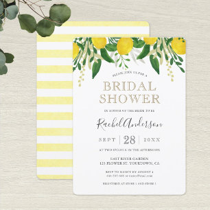 Fresh Lemon Bridal Shower Invitation Card
