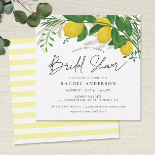 Fresh Lemon Bridal Shower Invitation Card