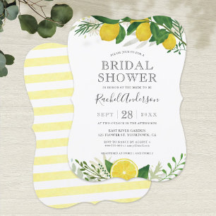 Fresh Lemon Bridal Shower Invitation Card