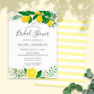 Fresh Lemon Bridal Shower Invitation Card 02