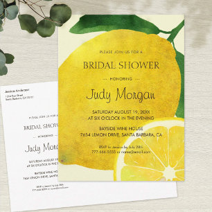 Fresh Lemon Bridal Shower Invitation Postcard