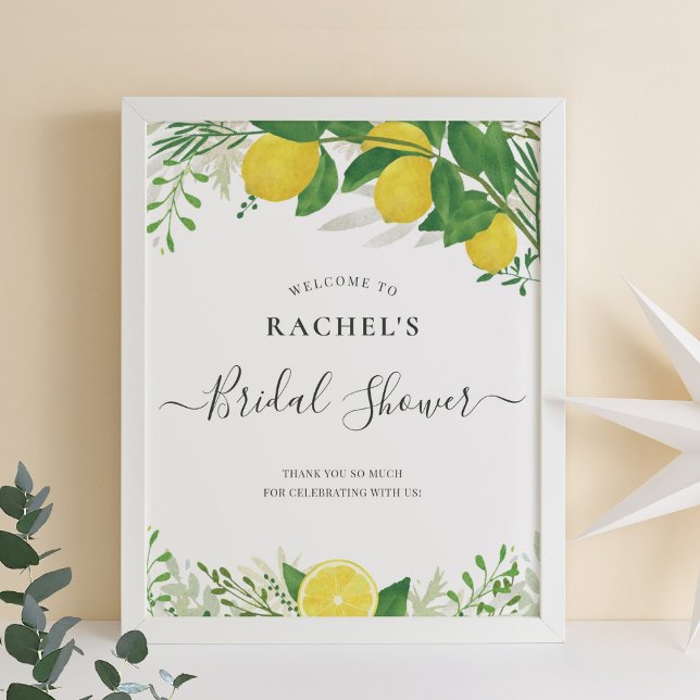 Fresh Lemon Bridal Shower Welcome Sign | Large (Creator Uploaded)