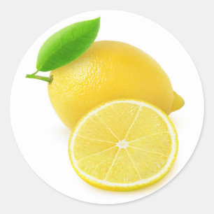 Fresh lemon classic round sticker