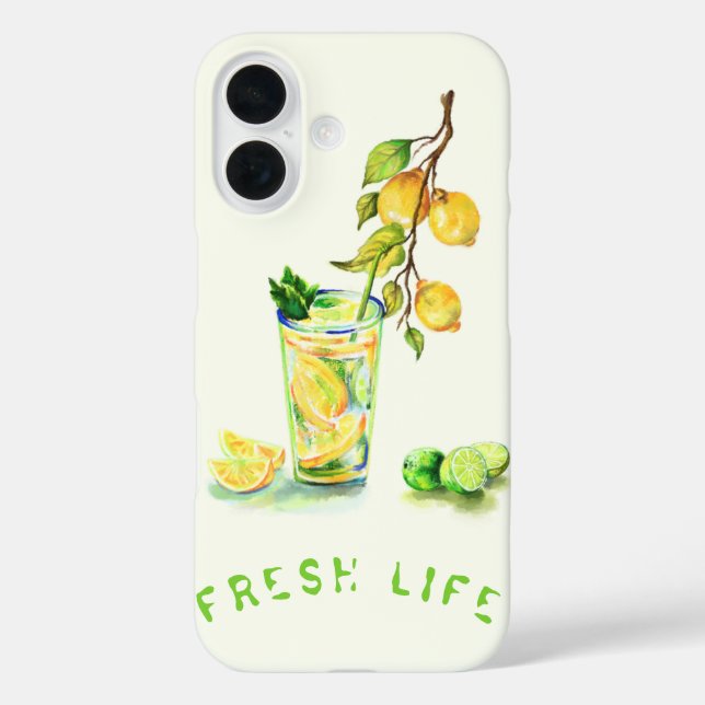 Fresh Lemon Drink iPhone Case (Back)