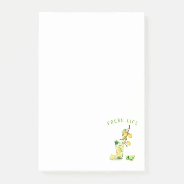 Fresh Lemon Drink Sticky Notes (Front)