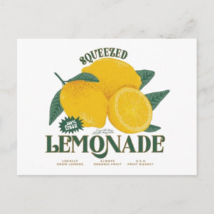 Fresh Lemon Fruit Artwork – Bright Citrus Summer D Holiday Postcard