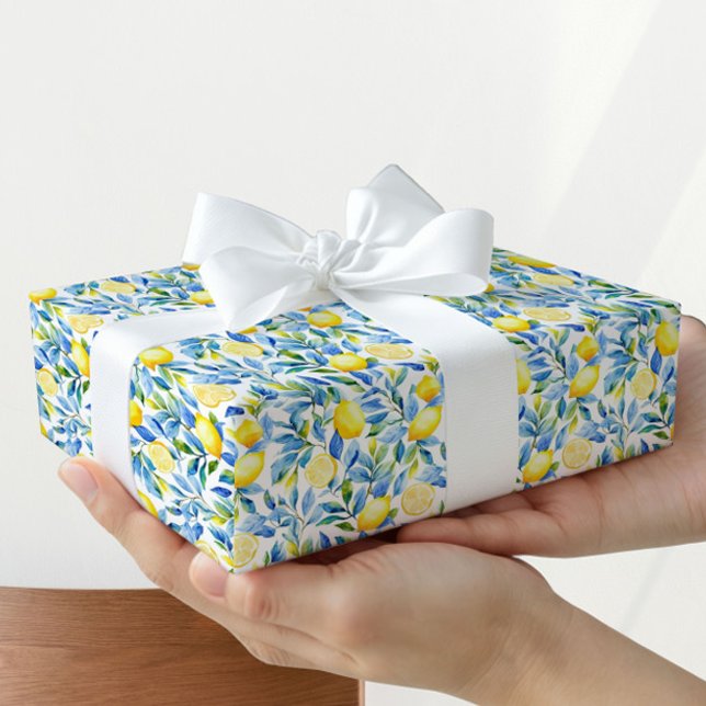 Fresh Lemon Gift Wrapping Paper | Mediterranean (Creator Uploaded)