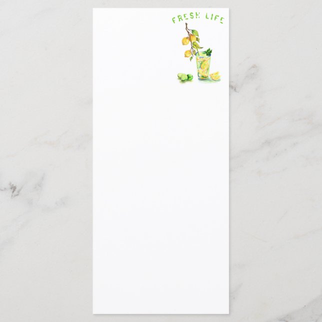 Fresh Lemon Juice Cool Drink Lemonade Party Menu (Back)