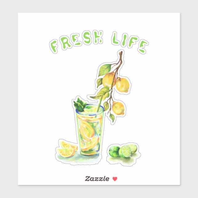 Fresh Lemon Juice Cool Drink Lemonade Summer Party (Sheet)