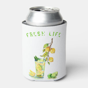 Fresh Lemon Juice Cool Drink Lemonade Summer Party Can Cooler