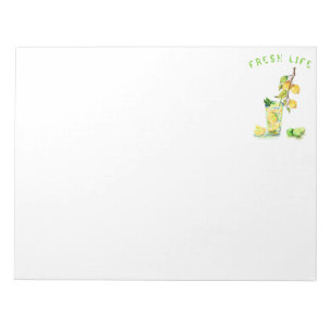 Fresh Lemon Juice Cool Drink Lemonade Summer Party Notepad