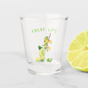 Fresh Lemon Juice Cool Drink Lemonade Summer Party Shot Glass