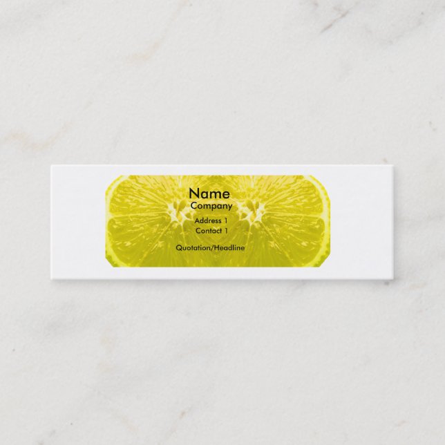 Fresh Lemon Mini Business Card (Front)