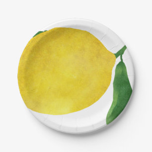 Fresh Lemon Paper Plate