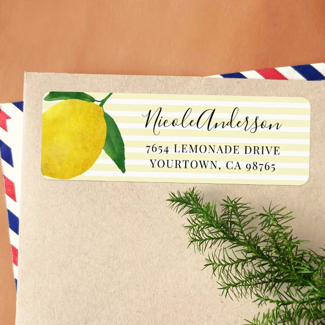 Fresh Lemon return address Label (Creator Uploaded)