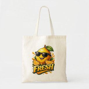 Fresh Lemon Summer Vibes Cute Citrus Character Tote Bag