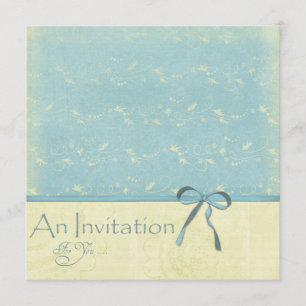 Fresh Lemon Vines on Robin's Egg Blue Invitation