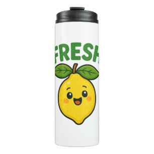 Fresh Lemon with Leaves Thermal Tumbler