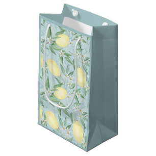 Fresh lemon yellow citrus small gift bag