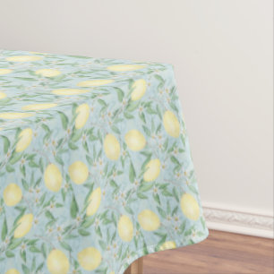 Fresh lemon yellow citrus tablecloth