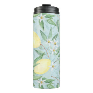 Fresh lemon yellow citrus thermal tumbler