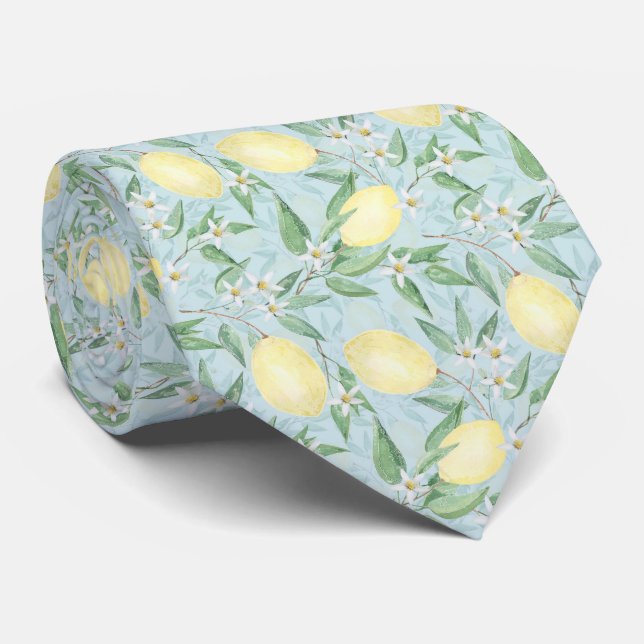 Fresh lemon yellow citrus tie (Rolled)
